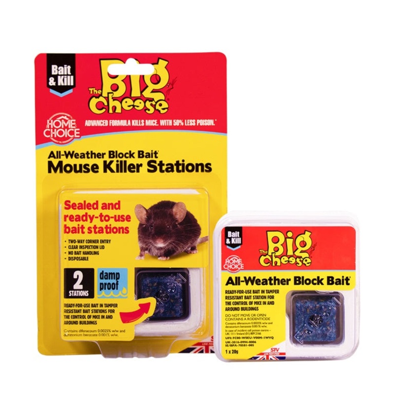 The Big Cheese Mouse Killer Stations – Twin Pack
