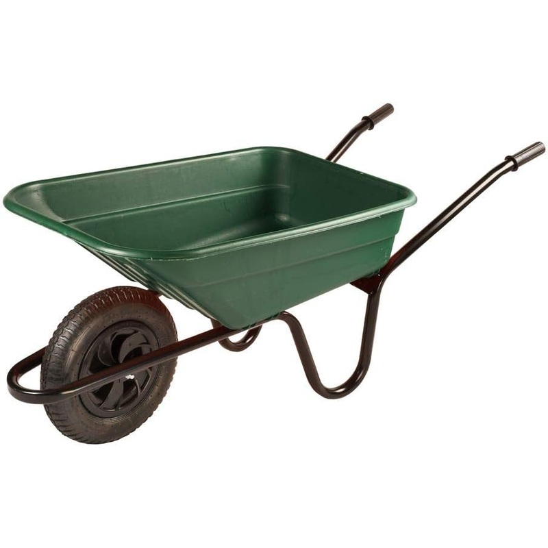 Walsall Wheelbarrow WALSALL BSHGP SHIRE GREEN POLYPRO PNEUMATIC BARROW 90L