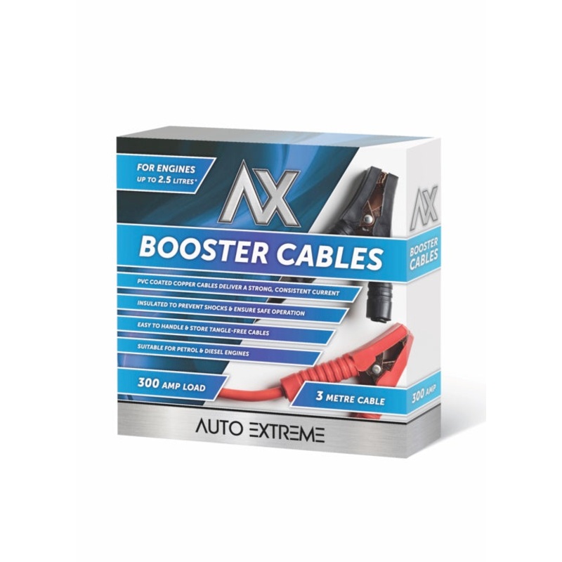 Ax Booster Cables|3m x 300 Amp|5m x 500 Amp