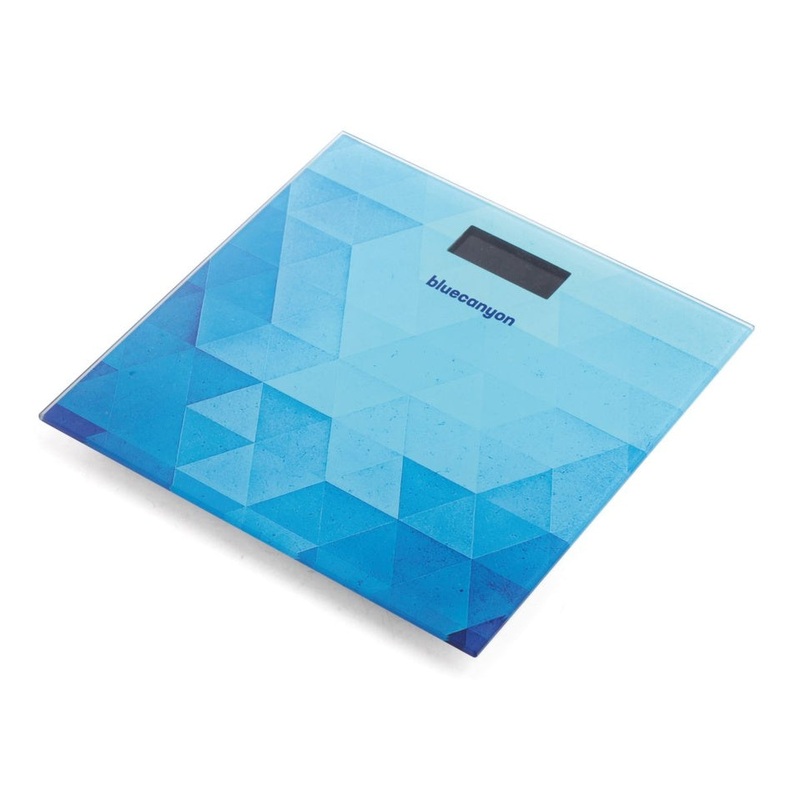 Blue Canyon Geo Digital Display Bathroom Scale Blue