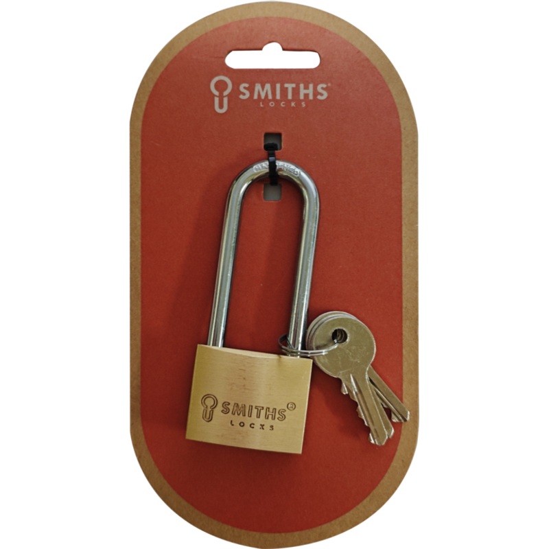 Brass Padlock Long Shackle 40mm