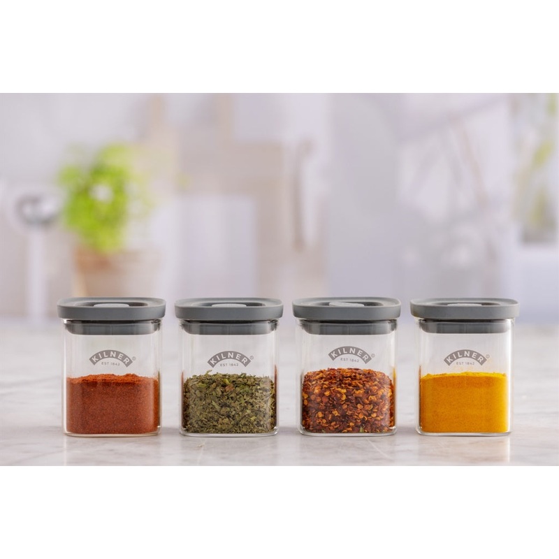 Kilner Fresh Storage Spice Jar Set 4 Piece