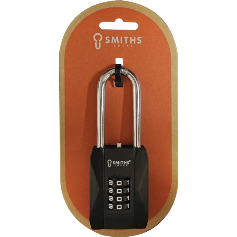 Smiths Locks HD Combination Long Shackle Padlock 50mm