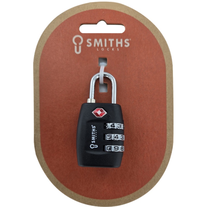 Smiths Locks TSA Padlock 3 Dial 35mm