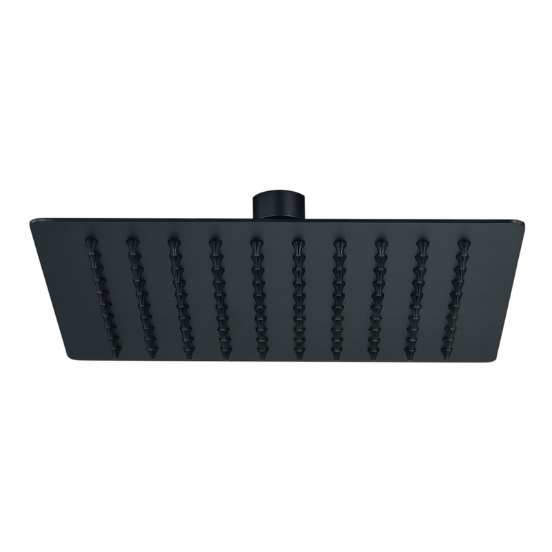 Engleman 200mm Square Ultraslim Showerhead – Matt Black