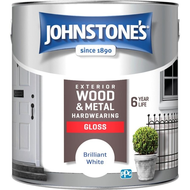 Johnstone’s Exterior Hardwearing Gloss – Brilliant White