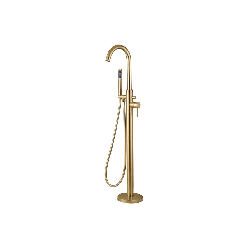 Berkley Floor Standing Bath/Shower Mixer – Brushed Brass