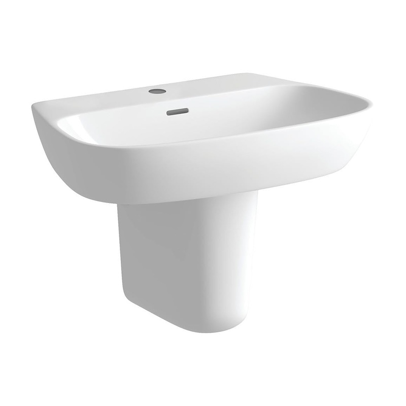 Finima 600x400mm 1TH Basin & Semi Pedestal