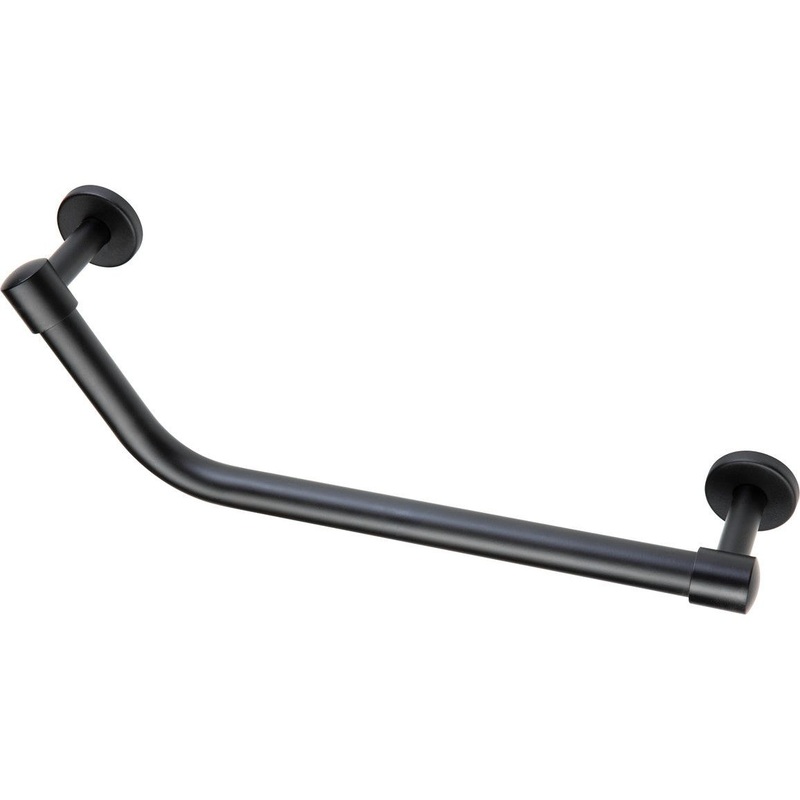 Angled 40cm Grab Rail – Matt Black
