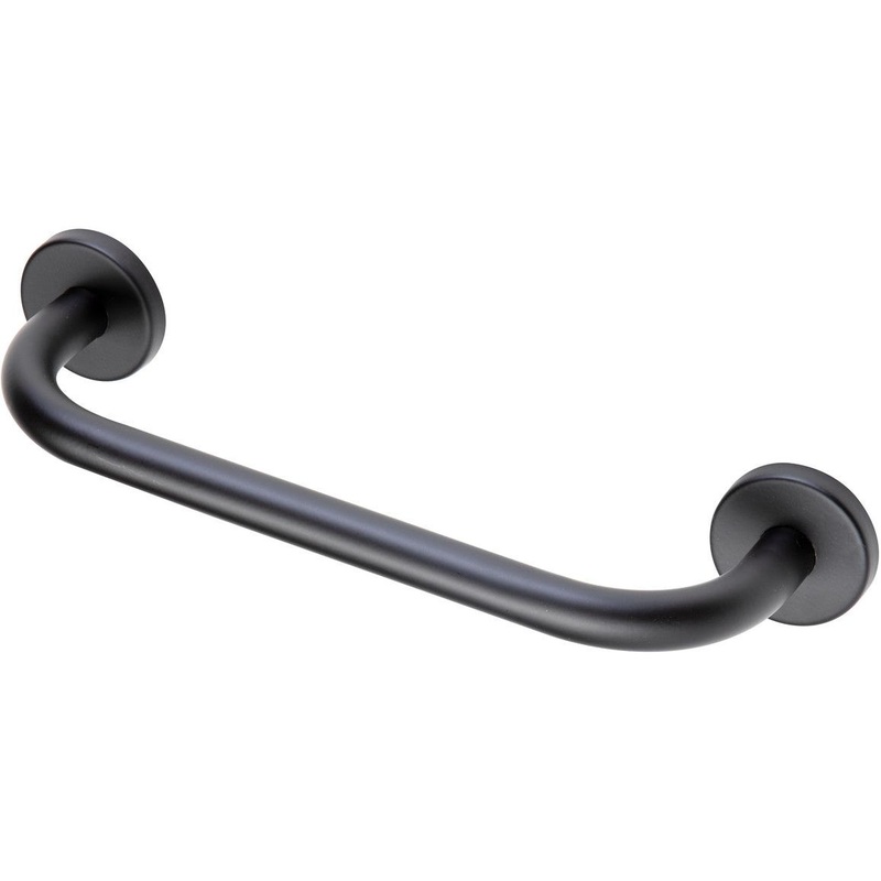 Straight 64cm Grab Rail – Matt Black