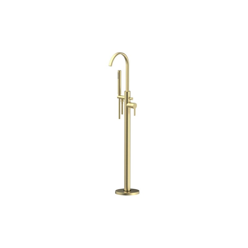 Avery Floor Standing Bath/Shower Mixer – Brushed Brass