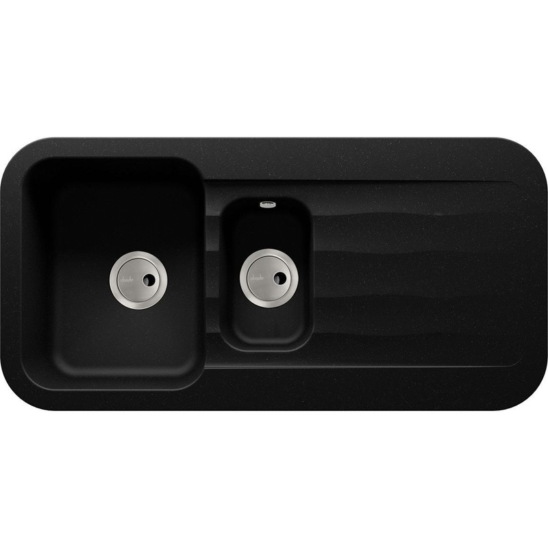 Abode Dune 1.5B & Drainer Granite Inset Sink – Black