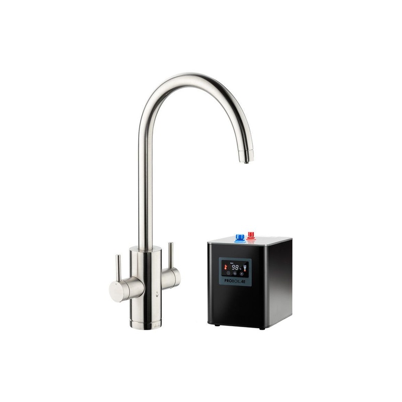 Abode Profile 4 IN 1 Monobloc Tap & Proboil.4E Tank – Brushed Nickel