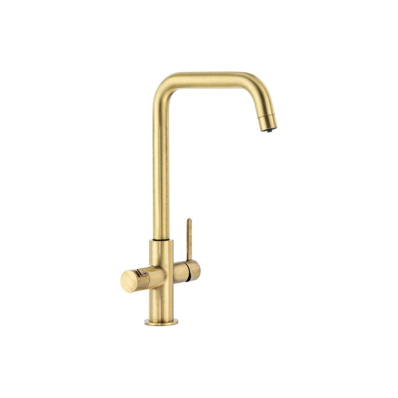 Abode Prothia 3 IN 1 Quad Spout Slimline Monobloc Tap – Brushed Brass