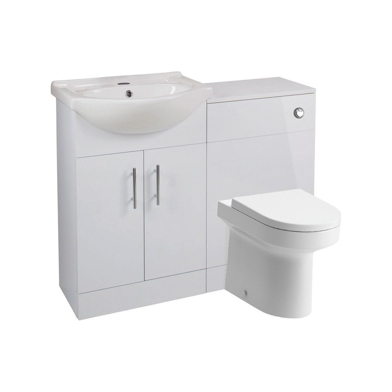 Aspen 650mm Basin Unit & WC Unit Pack – White Gloss