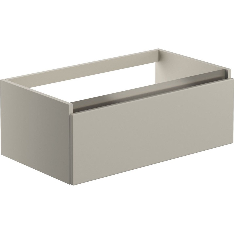 Conifer 800mm 1 Drawer Wall Hung Basin Unit (No Top) – Latte