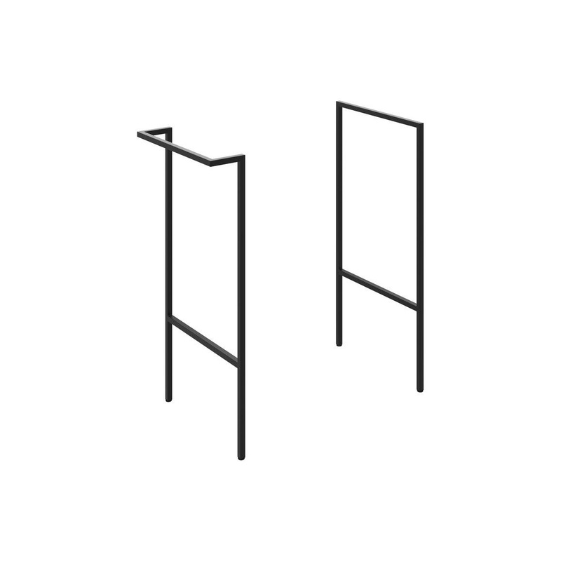 Glen Optional Frame with Integrated Towel Rail – Matt Black