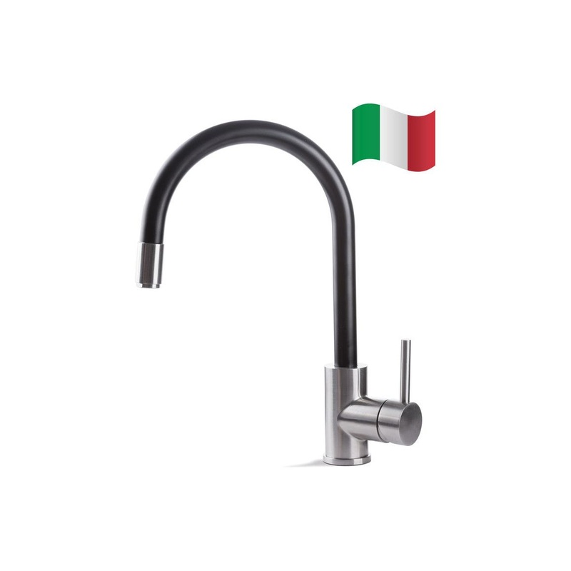 Prima+ Tiber Single Lever Mixer Tap w/Pull Out – Black & St/Steel