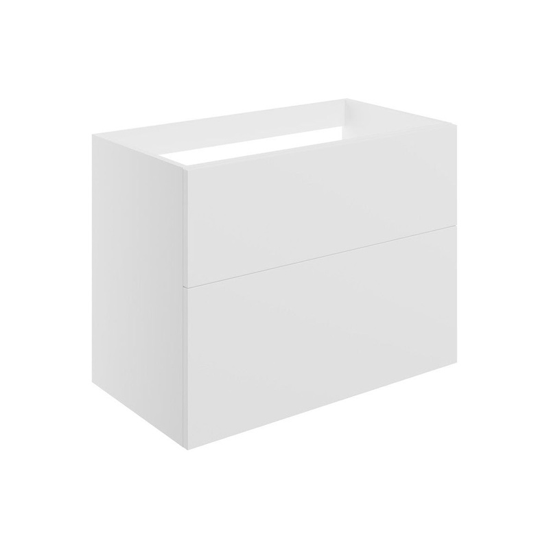 Glen 790mm Wall Hung 2 Drawer Basin Unit (No Top) – Matt White