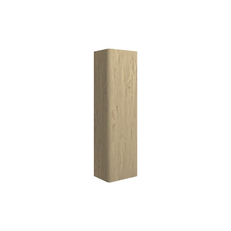 Titan 350mm Wall Hung 1 Door Tall Unit – Textured Oak