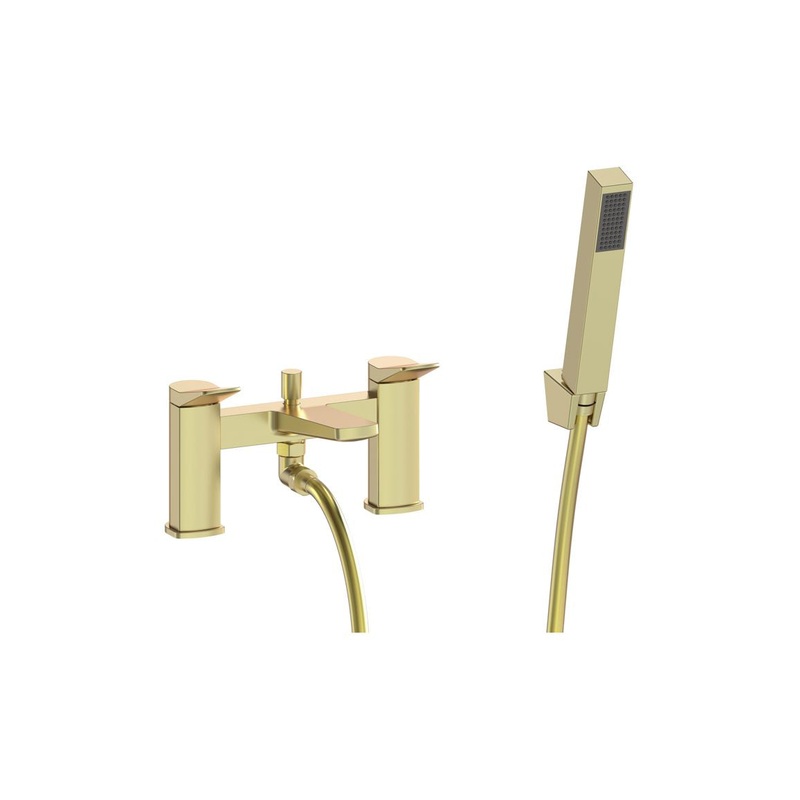 Bista Bath/Shower Mixer & Bracket – Brushed Brass