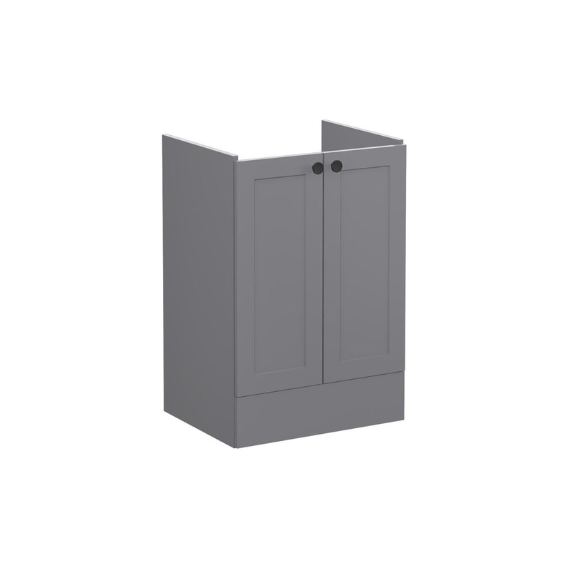 VitrA Root Classic 60cm 2 Door Floor Standing Washbasin Unit – Matt Grey