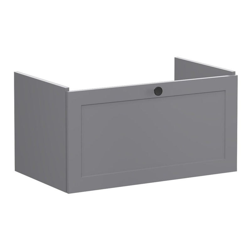 VitrA Root Classic 80cm 1 Drawer Washbasin Unit – Matt Grey