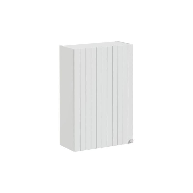 VitrA Root Groove 60cm 1 Door Upper/Wall Unit (LH Hinge) – Matt Light Grey