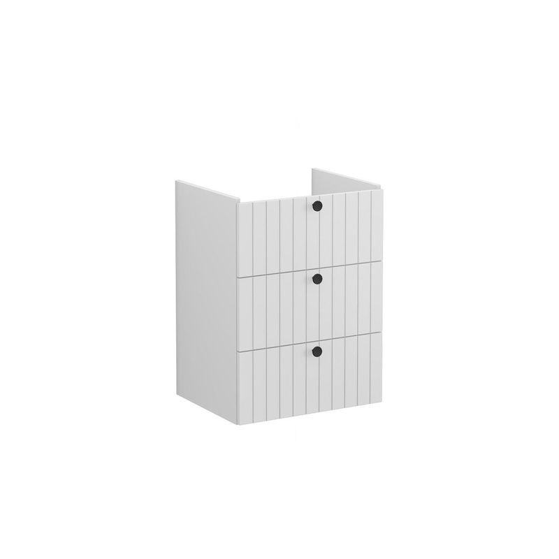 VitrA Root Groove 60cm 3 Drawer Washbasin Unit – Matt Light Grey