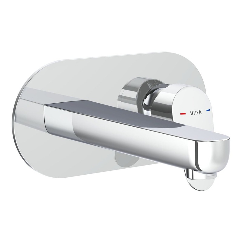 VitrA Flow Round Wall Mounted Basin Mixer – Chrome