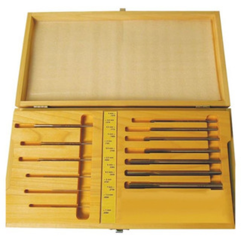 Lavallee & Ide 13 Piece H.S.S. Straight Flute Straight Shank Chucking Reamer Set Wood Case – 16W