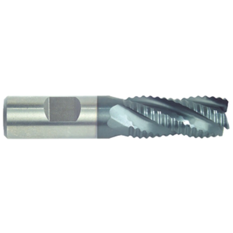 Niagara Cutter 4 Flute M42 8% Cobalt TiCN Coated Coarse Pitch Single End Mill, 5/8 Size, 5/8 Shank Diameter, 1-5/8 Flute Length, 3-3/4 Overall Length