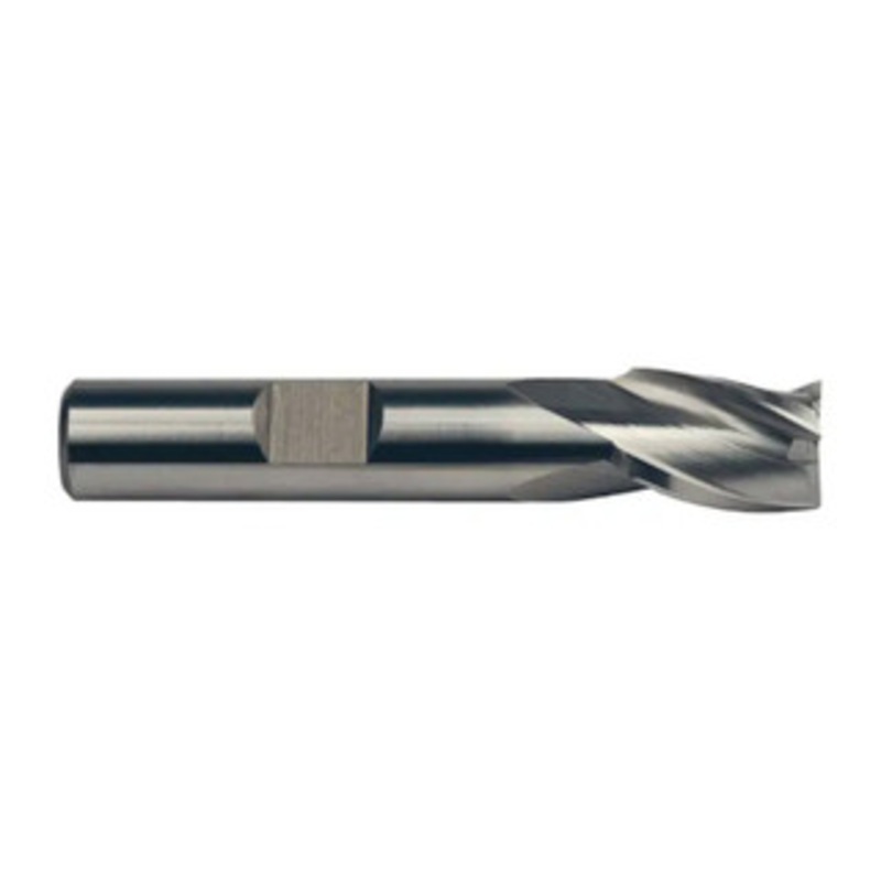 Precise 3 Flute M42 8% Cobalt CNC Single End Mill, 9/16 Size, 1/2 Shank Diameter, 5/8 Length of Cut, 2-5/8 Overall Length