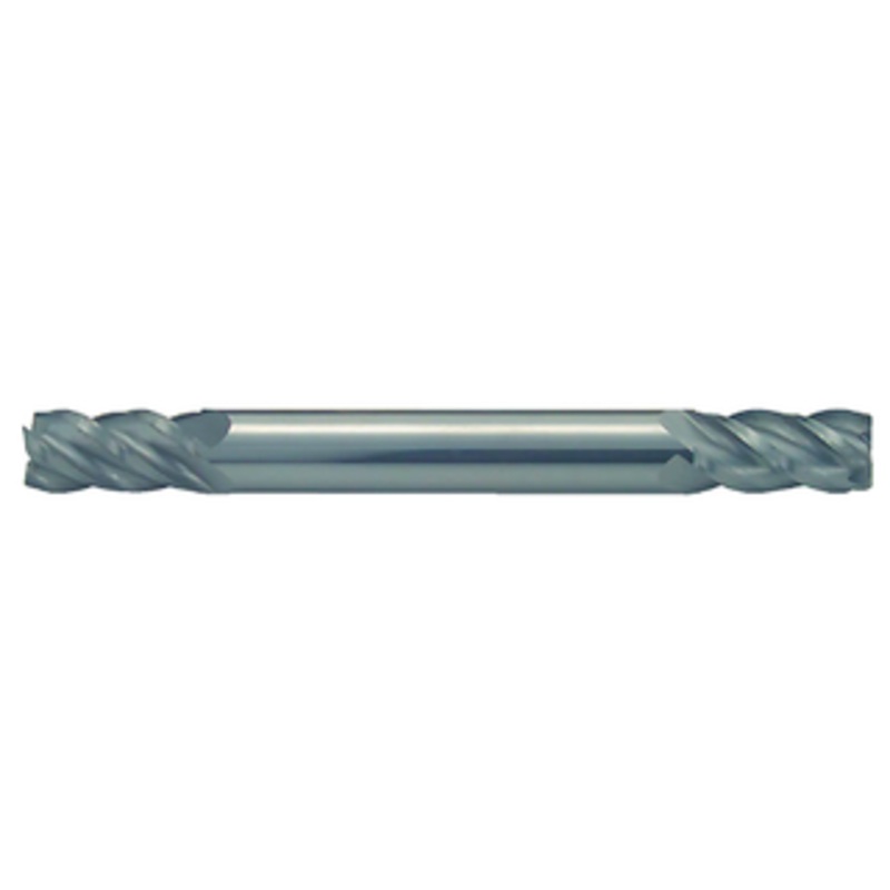 Rushmore USA 4 Flute Stub Length Solid Carbide TiCN Coated Double End Mill, 3/32 Size, 1/8 Shank Diameter, 3/16 Flute Length, 1-1/2 Overall Length