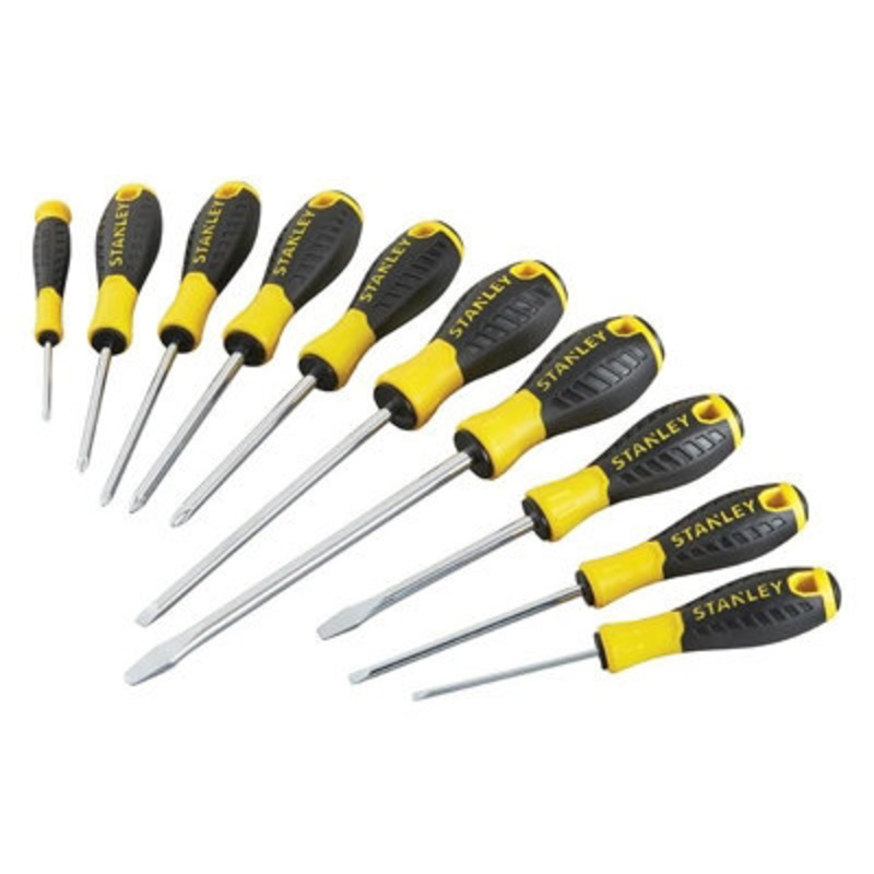 Compare b&q stanley hand tools 0-60-211 essential screwdriver set, 10 piece multi colour (one size) products from over 25,000 stores