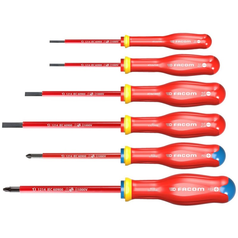 Compare facom protwist piece vde insulated slotted and pozi screwdriver set size 6 products from over 25,000 stores