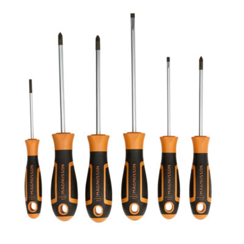 Compare magnusson black/orange 6 piece standard mixed screwdriver set products from over 25,000 stores