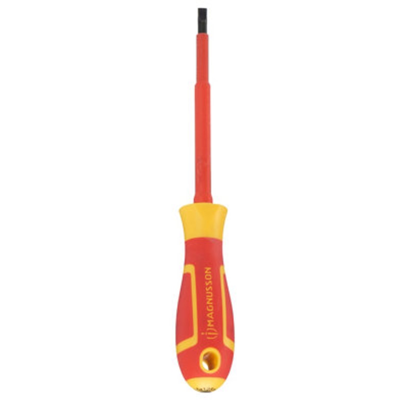 Compare magnusson orange/yellow flat head vde screwdriver sl-5.5mm x 125mm products from over 25,000 stores