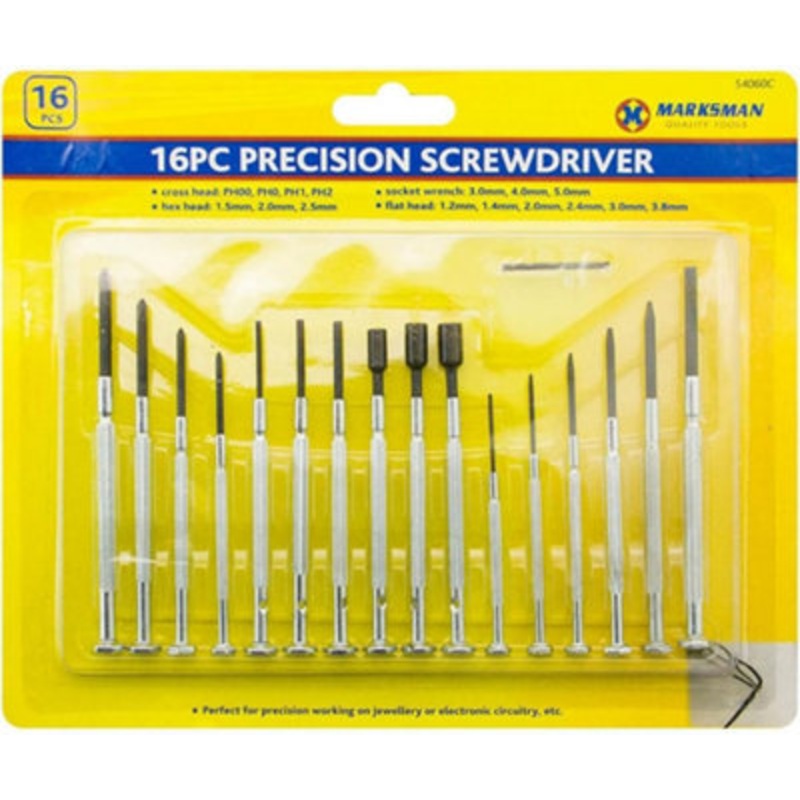 Compare marksman 16pc precision screwdriver tool set kit laptop jewellers watch electronic products from over 25,000 stores