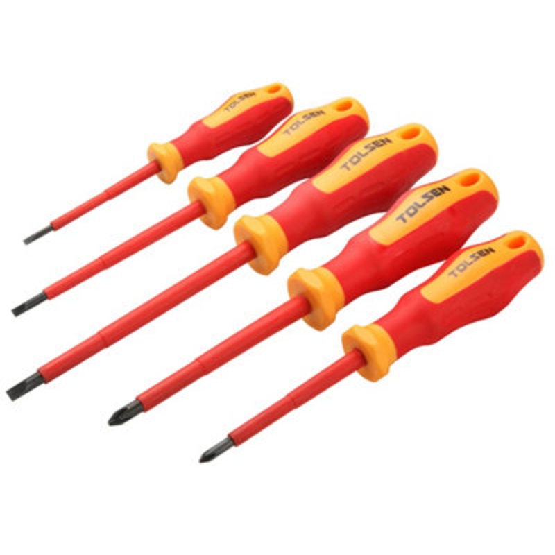 Compare tolsen tools screwdriver set vde 5 pc (3×75, 4×100, 5.5×100, ph1x80, phz2x100) – mpn: tol38012 – zoro products from over 25,000 stores