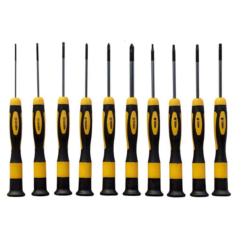 Compare nextool d1105-59 screwdriver set, 10pcs chrome vanadium steel, ergonomic design, red/yellow, 17 cm long, flat head style products from over 25,000 stores