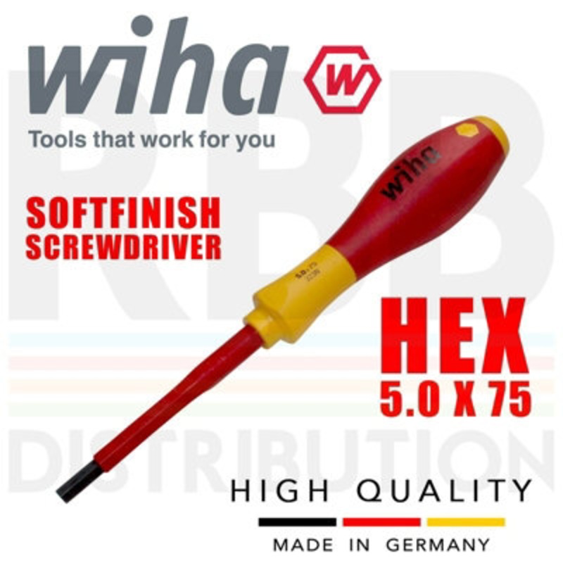 Compare wiha hex driver screwdriver 1000v electrician vde 5mm hex softfinish grip 30364 small products from over 25,000 stores