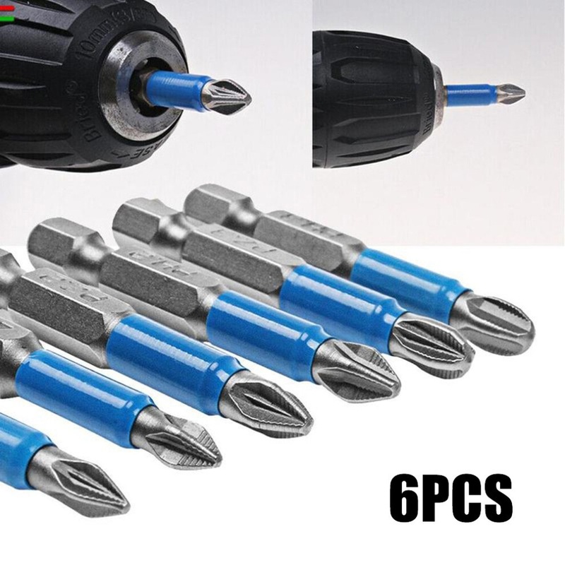 Compare 6pcs anti non-slip screwdriver bit set s2 alloy steel screwdriver magnetic electric impact 50mm for 1/4 electric hand screwdrive size 6 products from over 25,000 stores