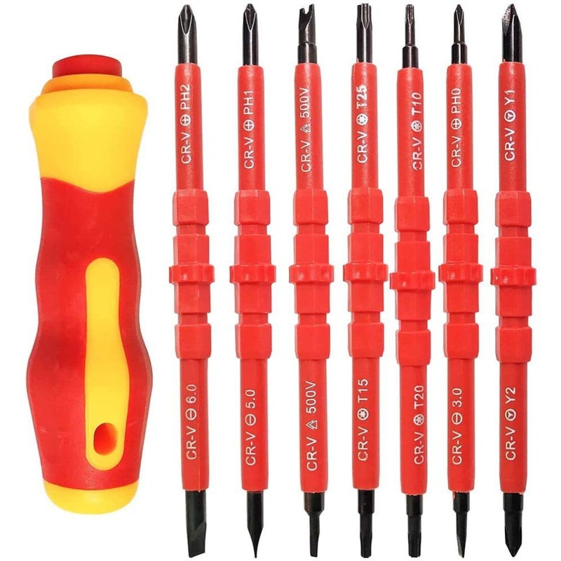 Compare gopatriot memory pieces electrician insulated screwdriver set – strong electromagnetic insulated screwdriver set – 500v – multifunction – 14 in 1 chrome vanadium all size 7 products from over 25,000 stores