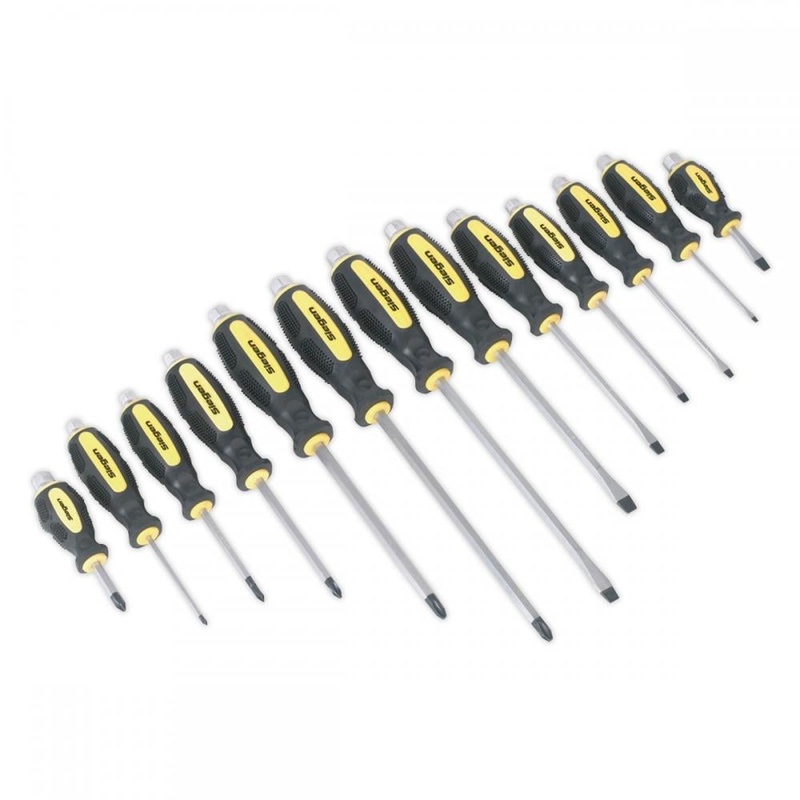 Compare sealey screwdriver set 13pc hammer-thru, multi s0754 products from over 25,000 stores