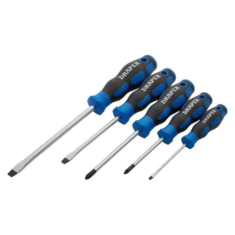 Compare draper 09783 soft grip screwdriver set x plain slot 2 x pz type (5 piece) per set size 3 products from over 25,000 stores