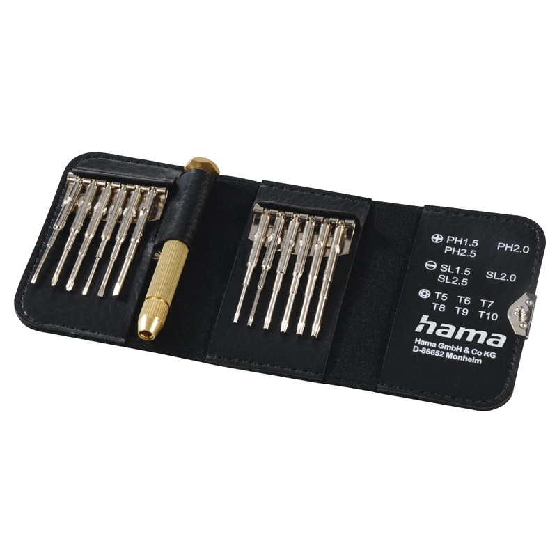 Compare hama 13-piece mini screwdriver kit, magnetizable, torque, slot, cross-slot, for clocks, glasses, model building, phone, pc, laptop products from over 25,000 stores