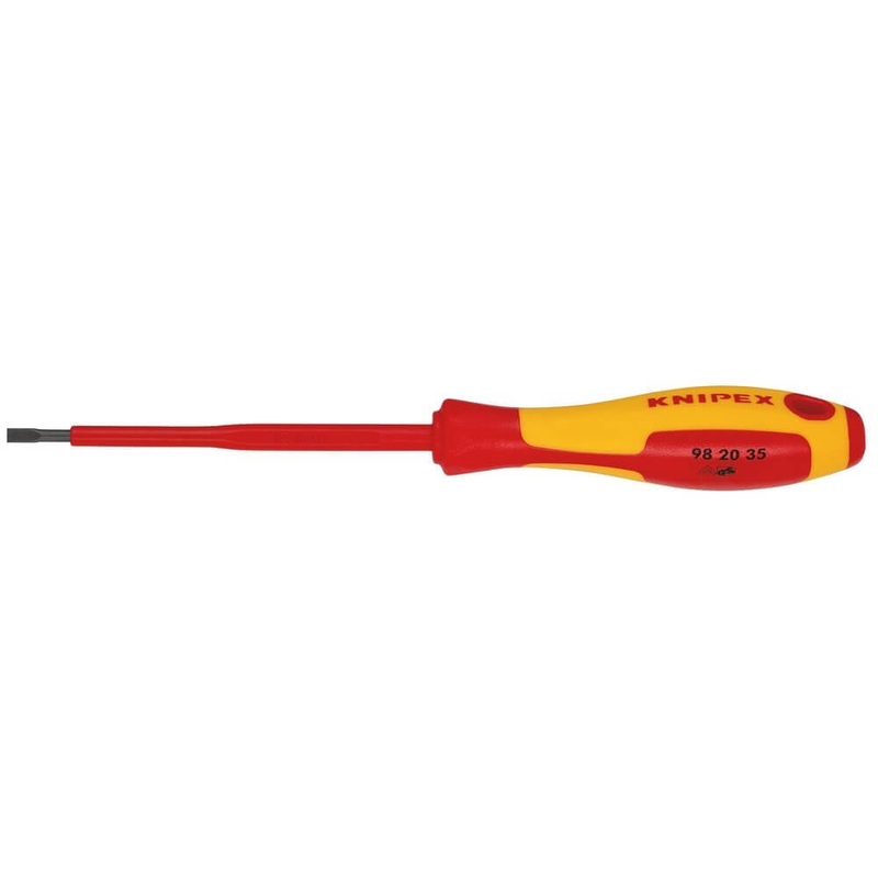 Compare knipex 98 35 vde insulated slotted screwdriver 3.5 x 100mm each 1 18790 size 20 products from over 25,000 stores
