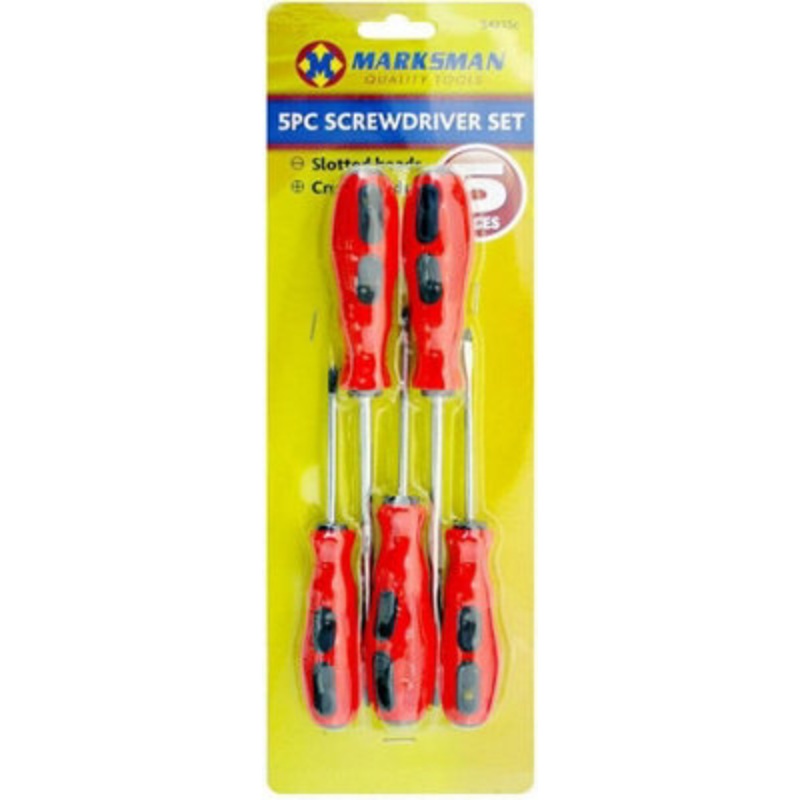 Compare marksman set of 2 screwdriver 5pc set phillips slotted tool diy home garage work handle grip products from over 25,000 stores