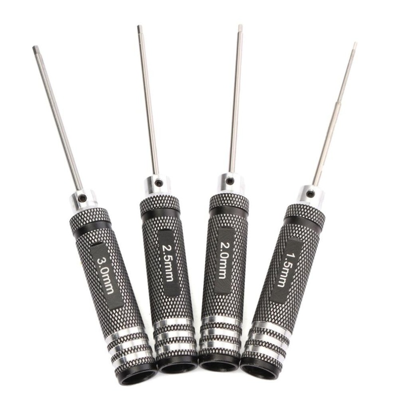 Compare hcsc 4pcs set hexagon head screw driver high quality hex screwdriver tool set kit 1.5mm 2.0mm 2.5mm 3.0mm for rc helicopter car tools size 4 products from over 25,000 stores